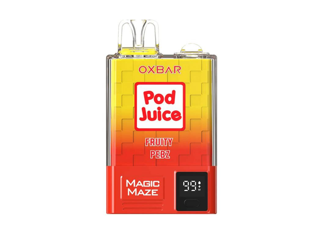 VAPORIZADOR DESCARTÁVEL OXBAR POD JUICE - 10.000 PUFFS - FRUITY PEBZ