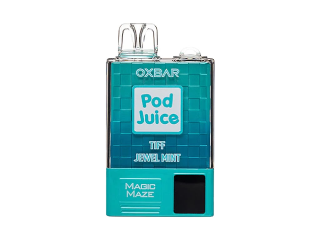 VAPORIZADOR DESCARTÁVEL OXBAR POD JUICE - 10.000 PUFFS - TIFF JEWEL MINT