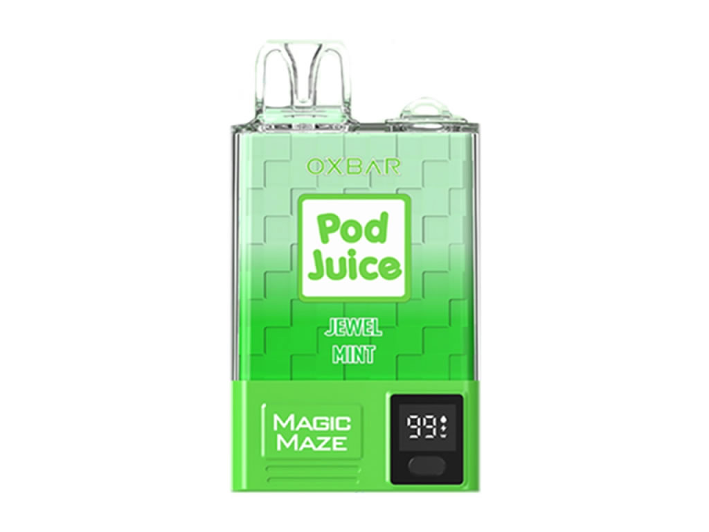 VAPORIZADOR DESCARTÁVEL OXBAR POD JUICE - 10.000 PUFFS - JEWEL MINT